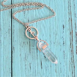 Crystal Quartz Yoga Balance Necklace Reiki Energy